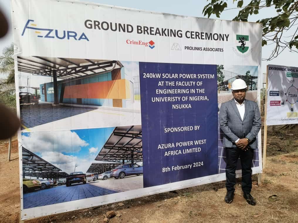 Groundbreaking ceremony for the University of Nigeria solar carport